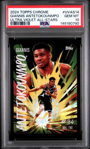 Giannis Antetokounmpo #UVAS-14 2024 Topps Chrome Ultra Violet All-Stars card