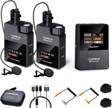COMICA Drahtloses Mikrofon, BoomX-D2 Dual Cha...