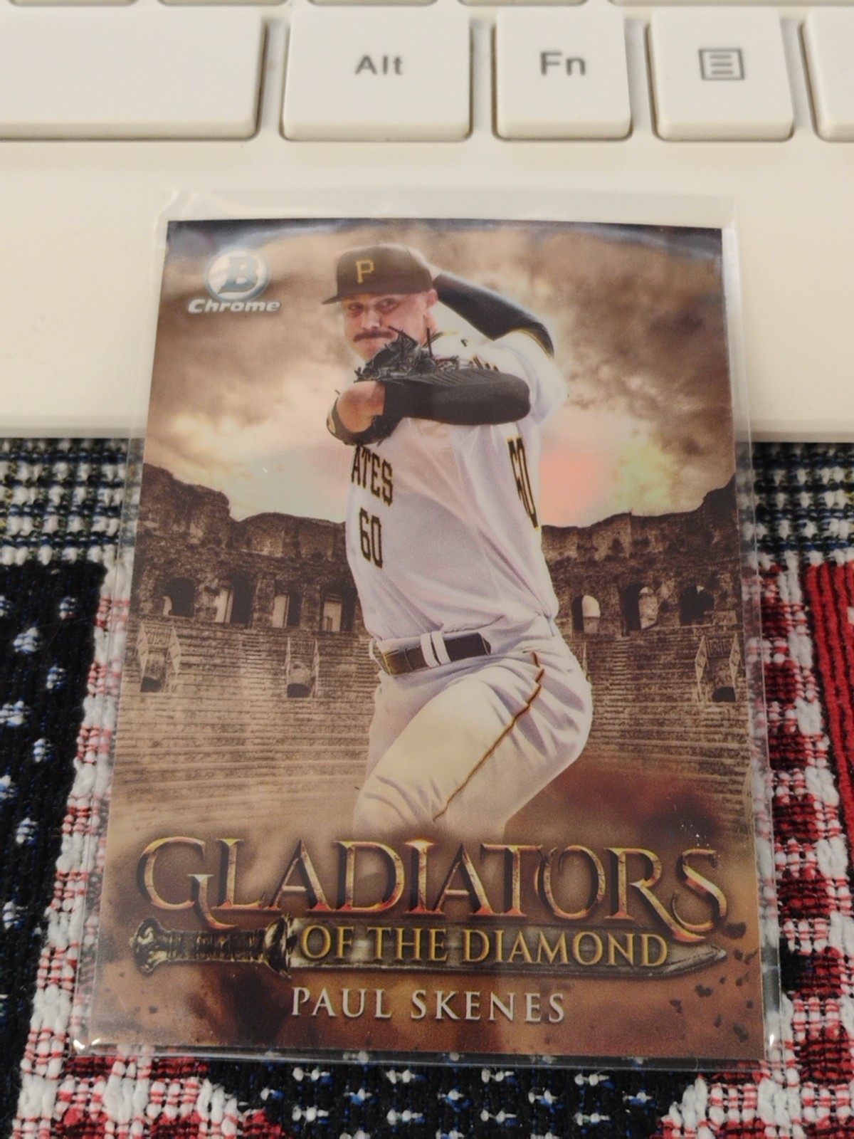 PAUL SKENES 2024 BOWMAN CHROME GLADIATORS OF THE DIAMOND ROY PIRATES #465