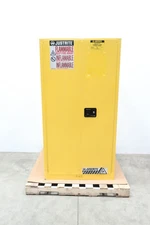 Justrite 896000 Sure-grip Ex Yellow Flammable Liquid Storage Cabinet 60gal