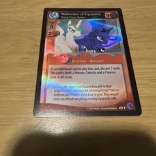 2014 My Little Pony CCG Defenders of Equestria #9F Royal Pony Sisters Foil