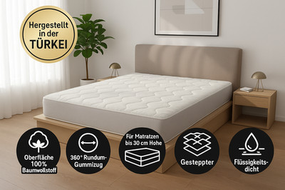 Wasserdichter Matratzenschoner Gesteppter Baumwolle Fitted Sheet 90/100x200 cm
