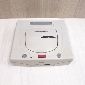 Sega Saturn Console with 2 Virtua Stick controllers & 5 games Japan White tested