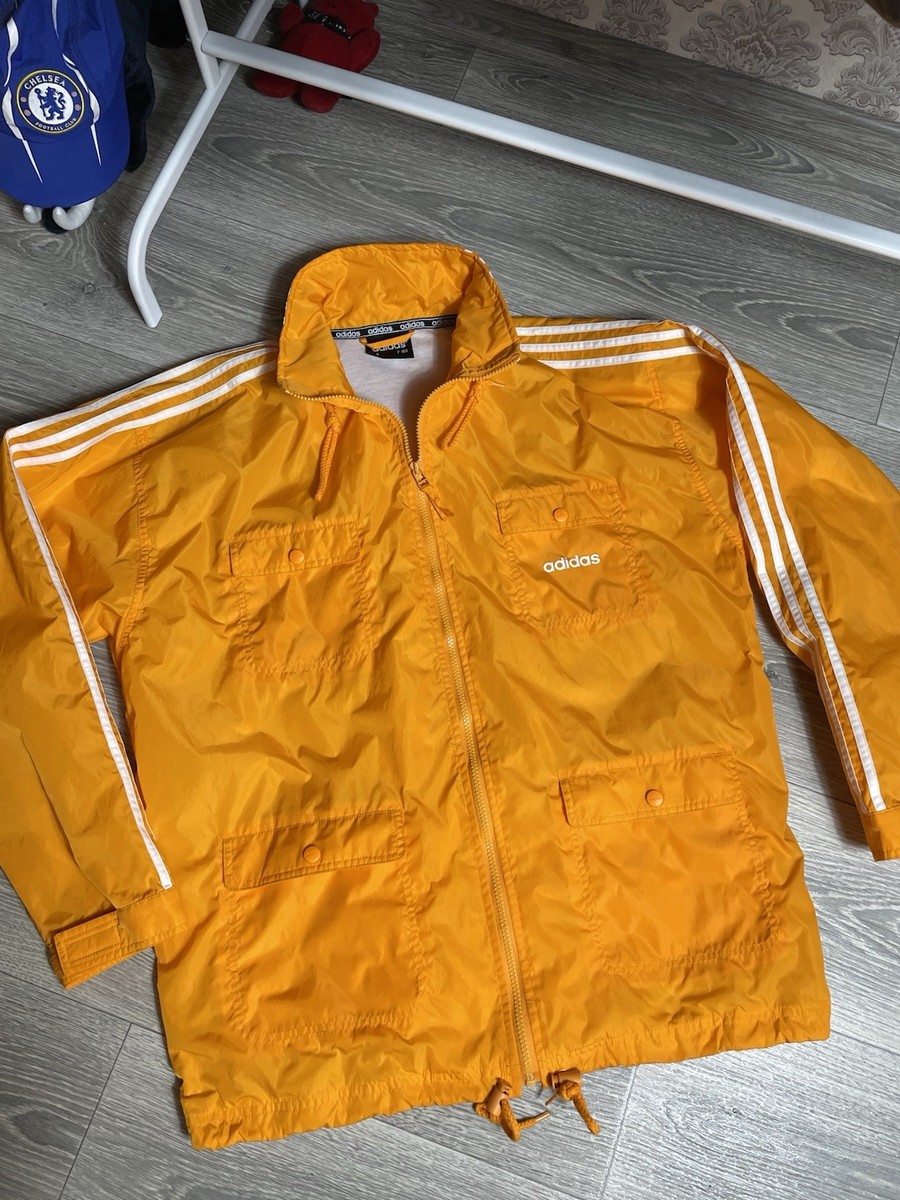 Adidas Vintage Jacket 90s Orange Track Made In Taiwan Rare Men's