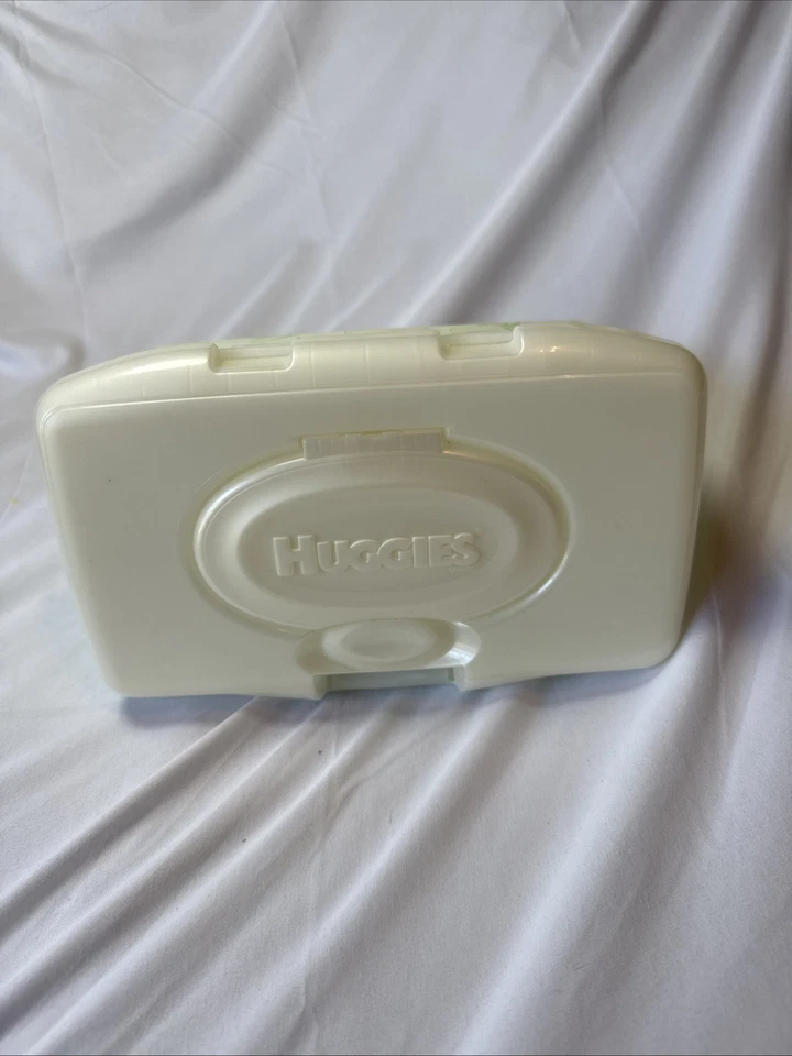 Caja de toallitas para bebé Huggies contenedor diseño hoja verde tapa dispensadora de plástico Foto 2 de 4