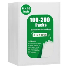 100-200 packs Vacuum Sealer Bags 6''x10'' Embossed Food Saver Storage Package US