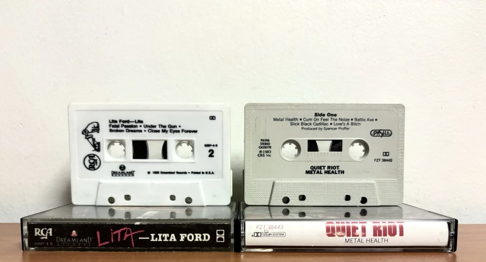 Rock Cassette Tape Lot Of 6: Motley Crue, Twisted Sister, Quiet Riot, Dio, Etc - Imagem 3 de 4