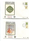 Isle of Man 1986 Heritage Year Booklet stamp FDC's