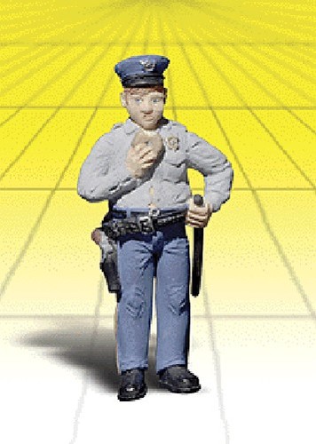Woodland Scenics 2532 Figuras G Scale Acentos Escénicos Policía con Donut | Zustand: Nuevo