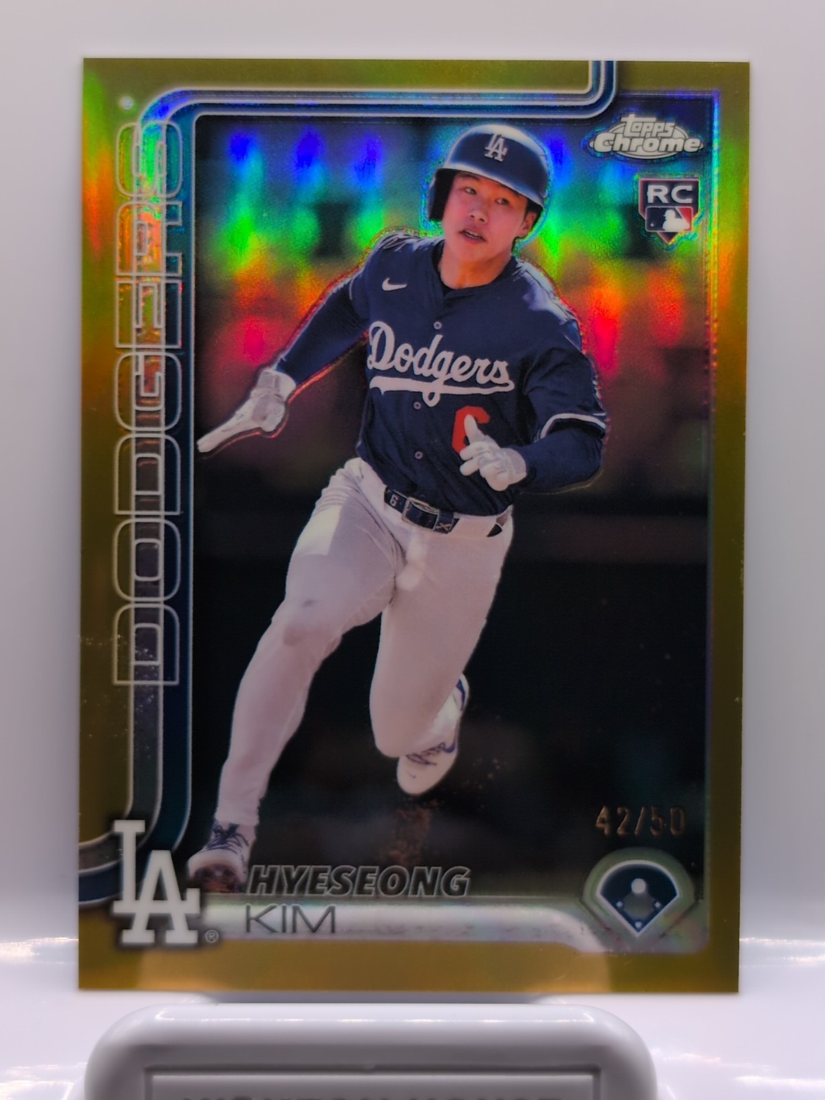 2025 Topps Chrome HYESEONG KIM RC /50 Gold #152 Rookie Dodgers