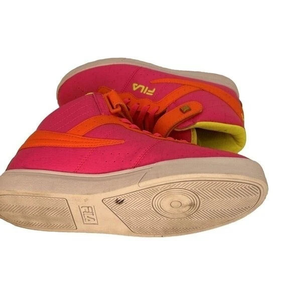FILA F-13 Zapatillas Altas Rosa Naranja Neón Retro Estilo Años 90 Para Mujer Talla 8.5 Foto 4 de 4