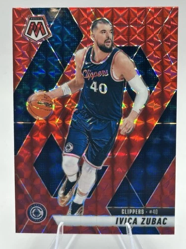 2024-25 Panini Mosaic 177 Ivica Zubac Los Angeles Clippers Red Prizm