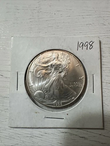 1998 - 1 oz American Silver Eagle Coin - One Troy oz .999 Bullion A106
