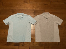 x2 Tommy Bahama Island Zone Lightweight Vented Golf Polo Shirts - Men's Large