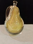 Vintage Murano Venetian Glass Large Pear Bookend Figurine