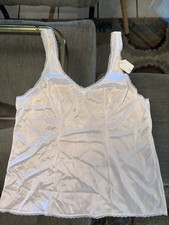VTG Vassarette Sheer White Nylon Camisole Lace Trim Size Small NOS