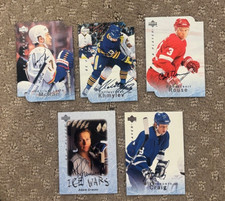 (5) 95-96 Upper Deck Be A Player Signed Autographed Card Lot Adam Graves Die Cut