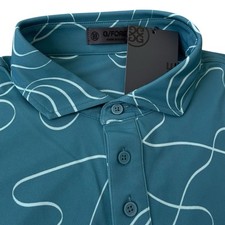 G/FORE Men's Pencil Tech Piqu  Polo Size Medium 120