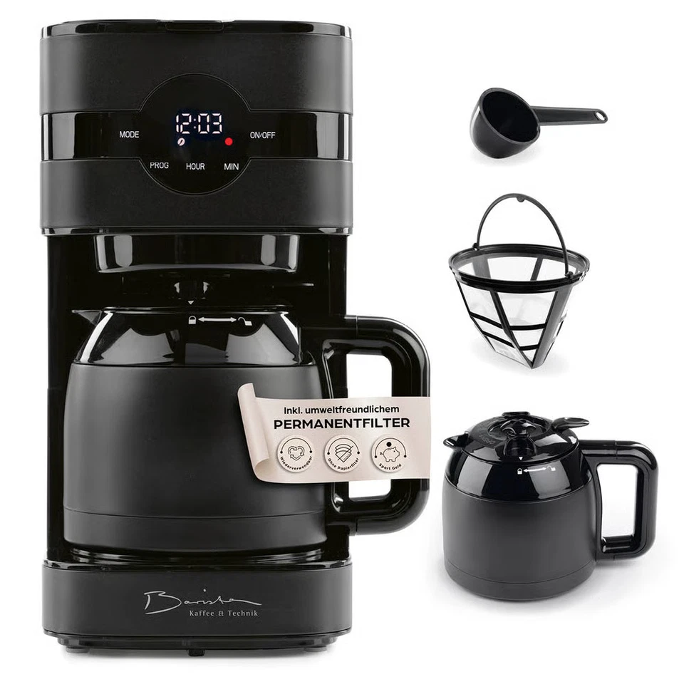 BARISTA Kaffeemaschine Filtermaschine Filter Kaffee Maschine Thermoskanne Timer - Bild 1 von 1