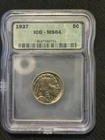 1937 5C Buffalo Nickel ICG MS64