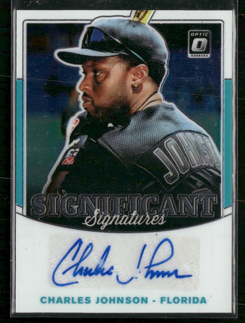 2019 Donruss Optic #SIG-CJ Charles Johnson Significant Signatures
