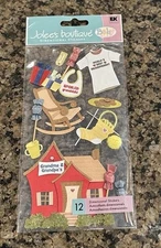 Jolee's Boutique GRANDMA & GRANDPA 'S Dimensional Stickers House Rocking Chair