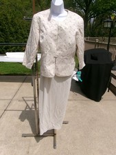 NWT RM RICHARDS GORGEOUS IVORY FORMAL DRESS JACKET SET 16