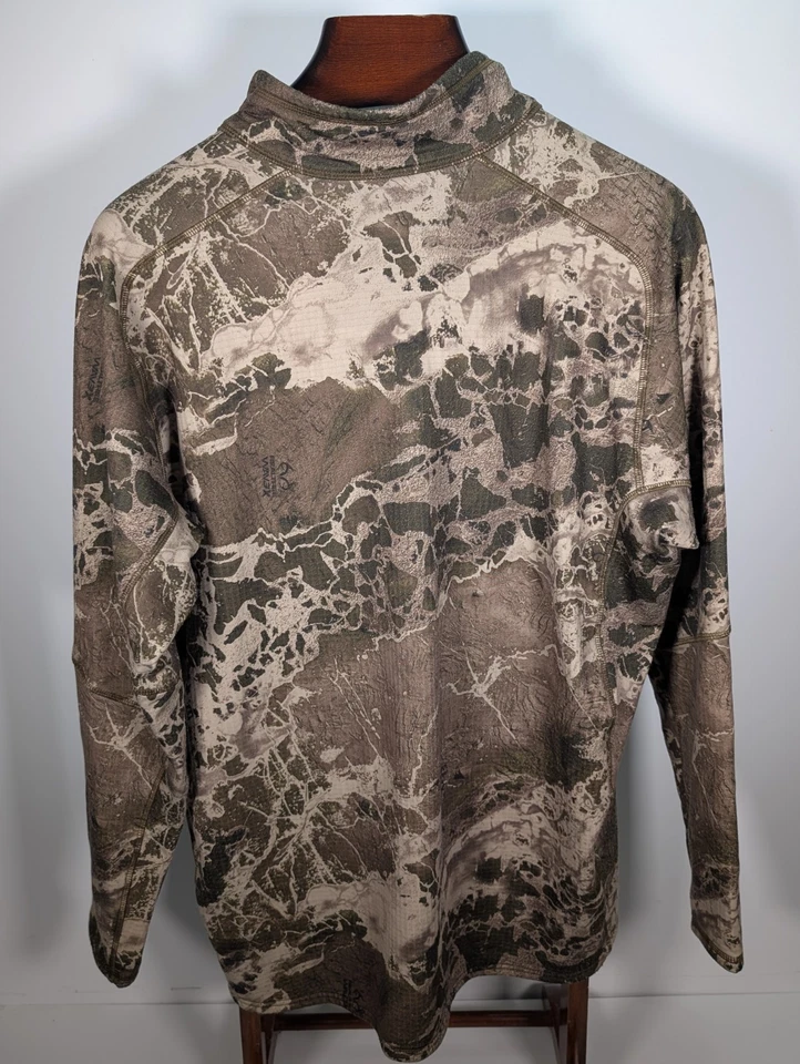 Realtree Wav3X Camo 1/4 Zip Pullover Fleece Microban Scent Control Men's XL - Image 4 of 4