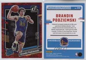 2023-24 Panini Donruss Rated Red Fireworks /88 Brandin Podziemski #249 Rookie RC