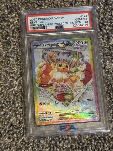 2025 POKEMON SVP EN-SV BLACK STAR PROMO #174 EEVEE EX PSA 10