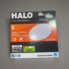 Halo Ultra Thin Downlight 6" Ceiling Recessed Light HLB6099301EMWR Dimmable 3000