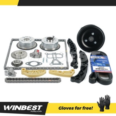 For 11-14 Hyundai Sonata Kia Optima 2.0L Timing Chain Kit w/ Water Pump & Belt