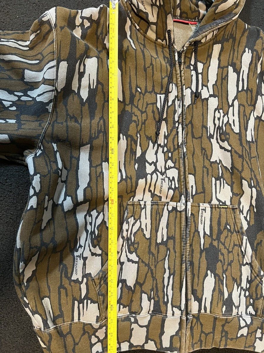 Supreme Trebark Work Zip Up Hoodie XL Tree Bark Camouflage Camo | eBay