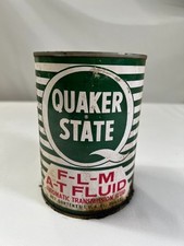 Vintage Quaker State F-l-m Atf Fluid Quart Can Unopened Ford Transmission Oil Vintage Quaker State F-l-m Atf Fluid Quart Can Unopened Ford Transmission Oil