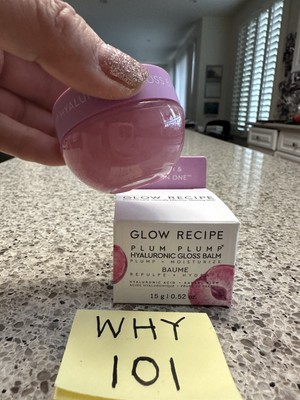 Glow Recipe Plum Plump Hyaluronic Gloss Lip Balm .52oz/15g FULL SZ SEAL Box $22