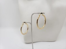 ORECCHINI A CERCHIO A SEZIONE TONDA IN ORO GIALLO 18KT 1,6 GRAMMI (6150)