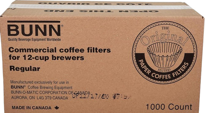 Bunn 20115.0000 9 3/4" x 4 1/4" 12 Cup Coffee Filter - 1,000/Case