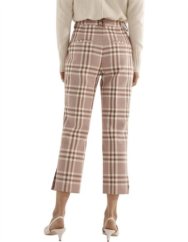 COUNTRY ROAD Burnt Red Double Cloth Check Pants Size 8 - Picture 5 of 16