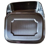 Fox Outdoor Lunchbox Fest VerschließBar 0,75 L Edelstahl Ca. 16 X 13 X 6,2 Cm