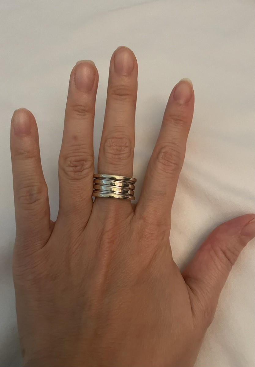 $3590Retailed Bvlgari B.zero1 Ring 18K White Gold Size- 55