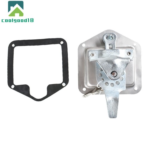 4 x Cerraduras plegables con mango en T Cerradura de caja de herramientas Cerradura de puerta de RV con 2 llaves Acero inoxidable - Imagen 9 de 13