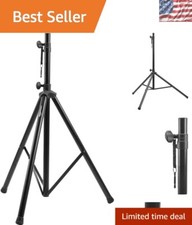 Durable Black Steel Speaker Stand, 99.2 lbs Capacity, Perfect for Home Stage