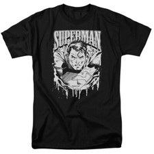 SUPERMAN SUPER METAL Licensed Adult Men's Graphic Tee Shirt SM-6XL