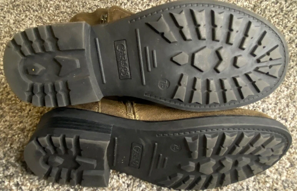 Botas Sawyer Carlos Santana Marrón Envejecido Motocicleta Cremallera Mujer Talla 7.5M Foto 4 de 4