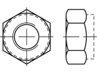 25 x Sechskantmuttern mit Klemmteil,niedrige Form ISO 10511 A 4 M 24 VES, CAB FA