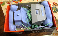 Vintage Modern Toys Japan Battery Operated Childrens Junior Phone w original box