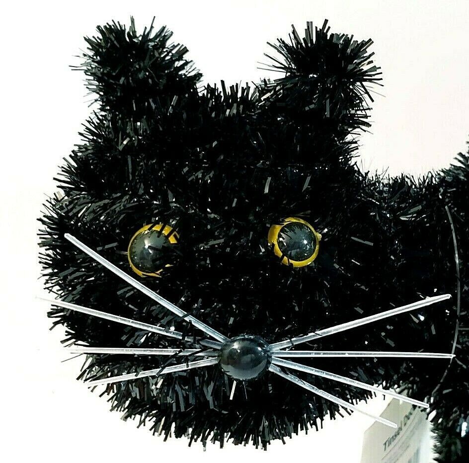 LARGE Tinsel Scaredy Cat Decor X X