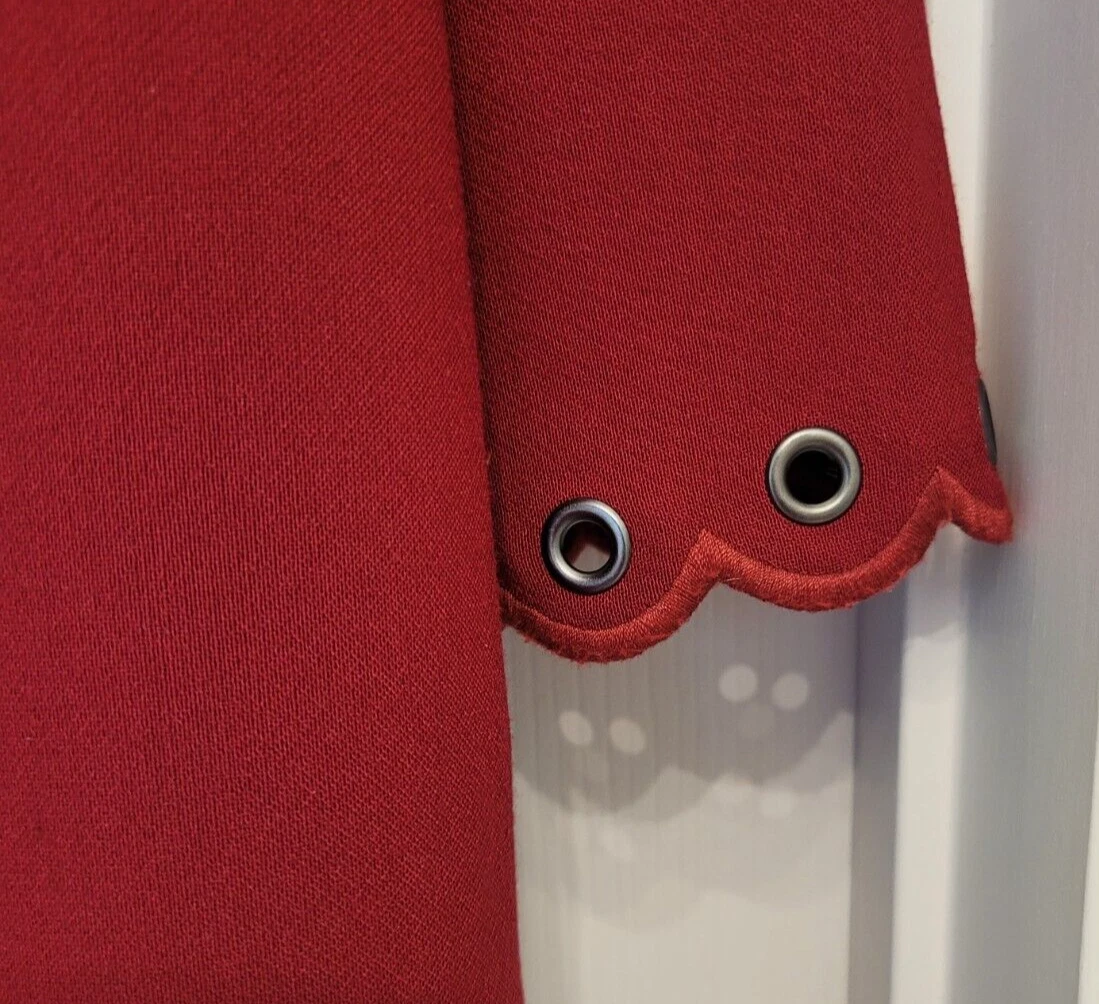 Kate Spade $398 Taglia 10 Grommet Mini Abito Cambio Rosso Russet Vacanze Natale