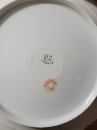 Antique Haviland Limoges Scalloped Pink Flowers Hibiscus Dinner plate (s) + MORE - Picture 5 of 6
