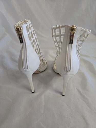 Tacchi Sheldon Jimmy Choo donna tutto bianco in pelle gabbia nuovi senza etichette (35) - Foto 2 di 11